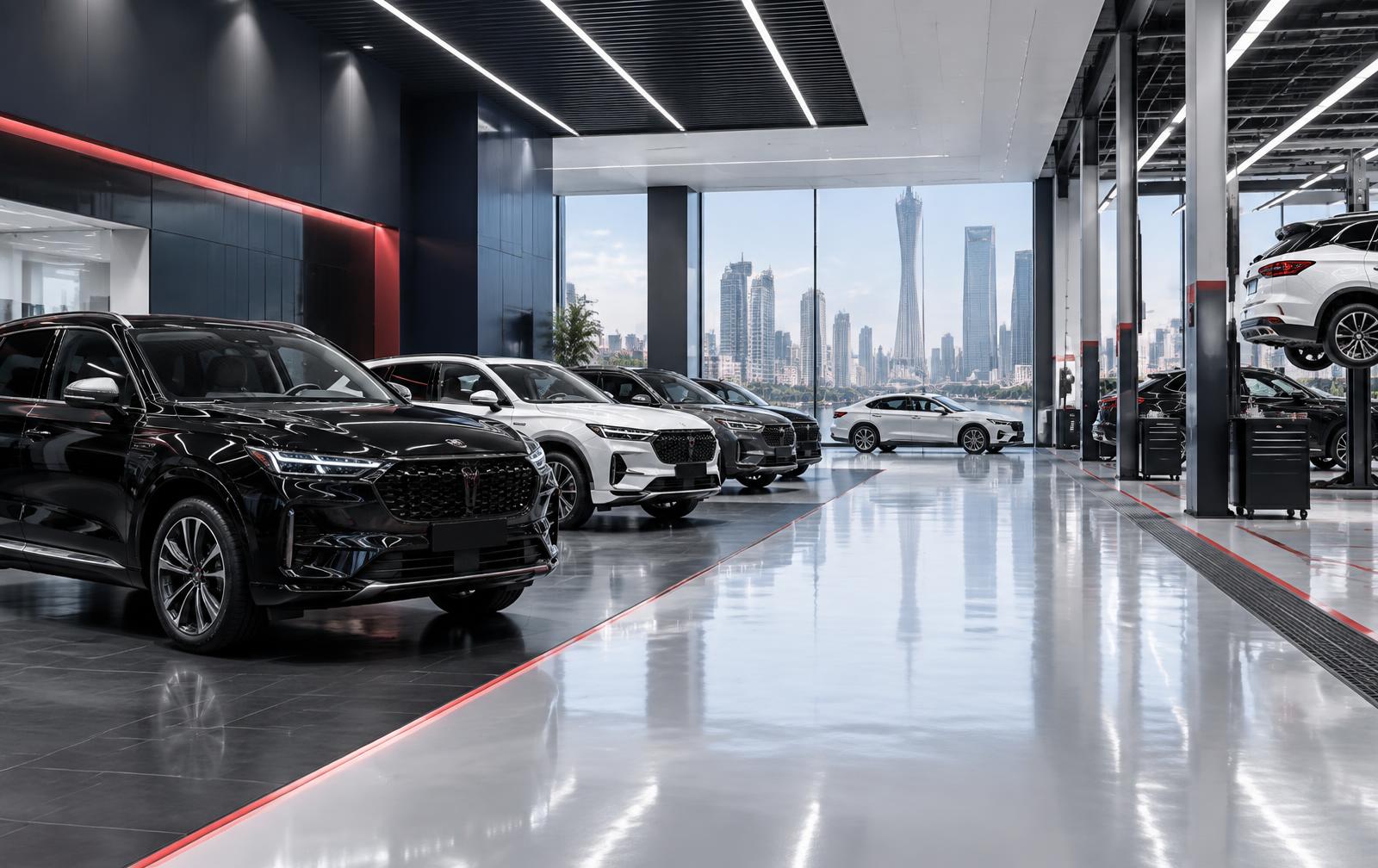 Vehicle sourcing and inspection environment in Guangzhou